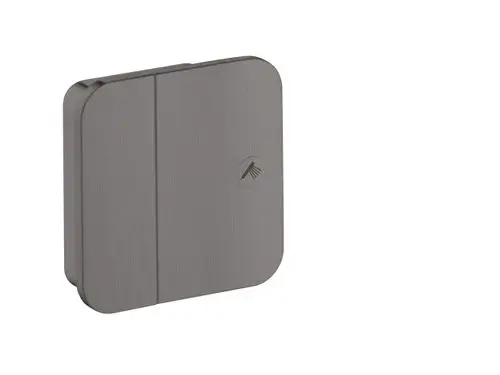 Schwarzes Unterputzventil mit geb brushed Oberfläche, von der Marke AXOR. Ergonomisches Design für eine unauffällige Installation in modernen Badezimmern.